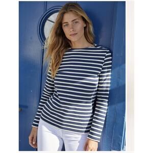Saint James Breton Striped Tee Heavyweight Cotton size S classic Nautical chic